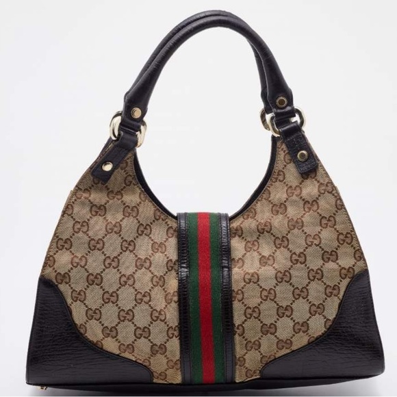 🔥Gucci Authentic Beige/Brown GG Canvas and Leather Shoulder Bag🔥 - Picture 4 of 11